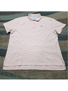 Southern Tide Polo Shirt Mens XL Pink Skipjack Logo Preppy Casual Cotton